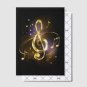 Gold Treble Clef Music Vellum Uitnodigingen (Offset (Uitnodiging))
