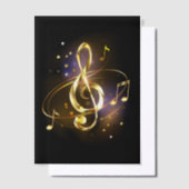 Gold Treble Clef Music Vellum Uitnodigingen (Offset)