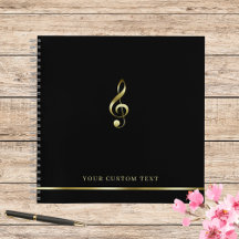 Gold Treble Clef Muziek Kantoor Teacher Elegant