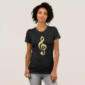 "Gold" Treble Clef T-shirt (Voorkant volledig)