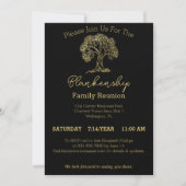 Gold Tree Art Family Reunion Sjabloon Invitation Kaart (Voorkant)