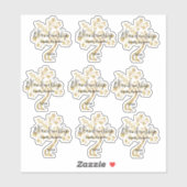 Gold Tree Art Family Reunion Sjabloon Sticker (Vel)