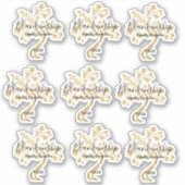 Gold Tree Art Family Reunion Sjabloon Sticker (Voorkant)