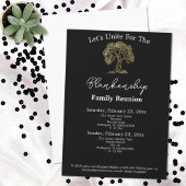 Gold Tree Artwork Family Reunion 2 dagen Sjabloon Kaart