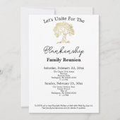 Gold Tree Artwork Family Reunion 2 dagen Sjabloon Kaart (Voorkant)