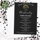 Gold Tree Artwork Family Reunion 3 dagen uitnodigi Kaart