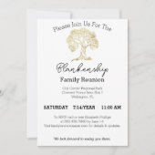 Gold Tree Artwork Family Reunion Sjabloon Kaart (Voorkant)