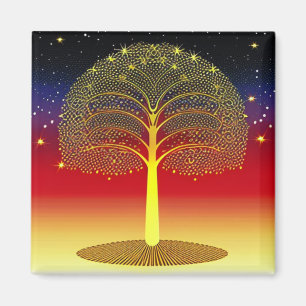 Gold Tree bij Sunset Magnet