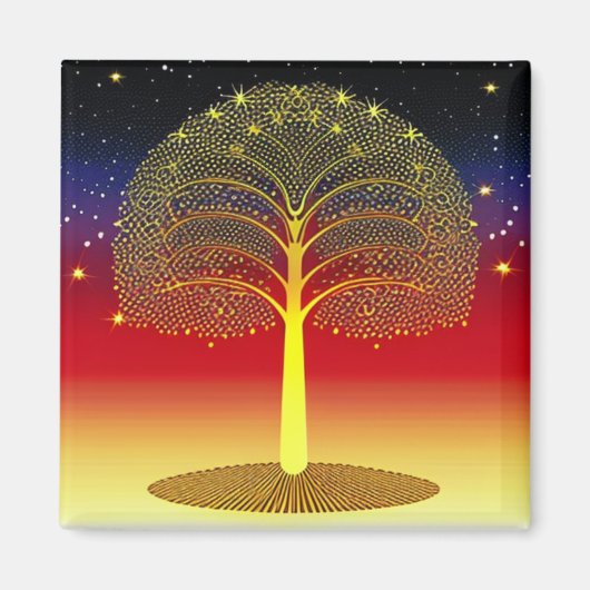 Gold Tree bij Sunset Magnet (Voorkant)