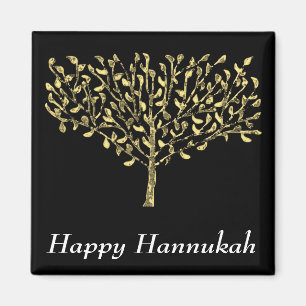 Gold Tree Chanukah Magnet