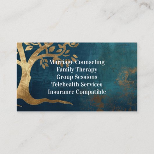 Gold Tree Counseling Therapie Psychotherapie Visitekaartje (Achterkant)