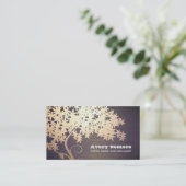 Gold Tree Holistic Healer Naturopath Wood Kijk uit Visitekaartje (Staand voorkant)