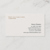 Gold Tree Holistic Healer Naturopath Wood Kijk uit Visitekaartje (Achterkant)