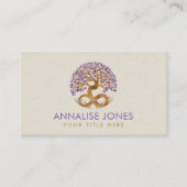 Gold Tree - Infinity - Amethyst Leaves Bus Visitekaartje (Voorkant)