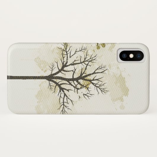 Gold tree iPhone X Hoesje (Achterkant (horizontaal))
