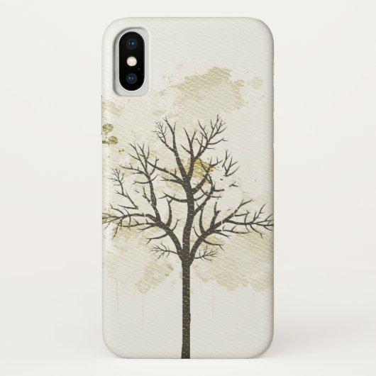 Gold tree iPhone X Hoesje (Achterkant)