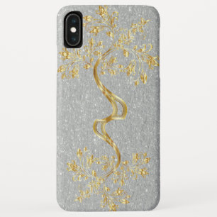 Gold Tree is op Glitter Silver Case-Mate iPhone Case
