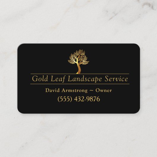 Gold Tree Landscapaping Yard Tree Service Visitekaartje (Voorkant)