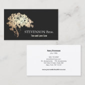 Gold Tree Lawn Care Landscape en Garden Designer Visitekaartje (Voorkant / Achterkant)
