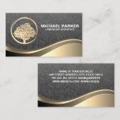 Gold Tree-Logo | Goud Visitekaartje met metalen go (Voorkant / Achterkant)