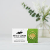 Gold Tree-Logo | grasmaaier | Gras Visitekaartje (Staand voorkant)