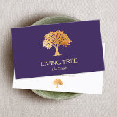 Gold Tree Logo Life Coach Health and Wellness Bu Visitekaartje