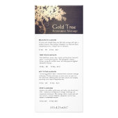 Gold Tree Massage Therapeut Service Spa Menu (Voorkant)