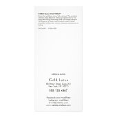 Gold Tree Massage Therapeut Service Spa Menu (Achterkant)