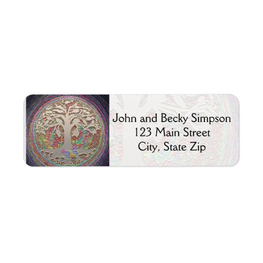 Gold Tree met Butterly Etiket (Voorkant)