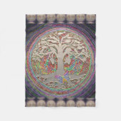 Gold Tree met Butterly Fleece Deken (Voorkant)