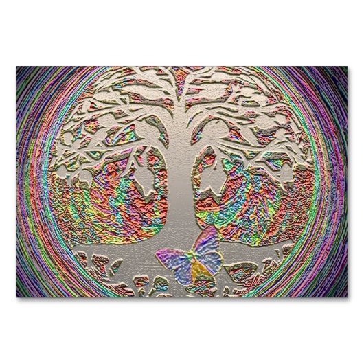 Gold Tree met Butterly Kaart (Voorkant)