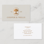 Gold Tree met Roots Logo Professional Visitekaartje (Voorkant / Achterkant)