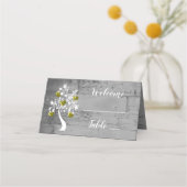 Gold Tree of Hearts Reception Place Card Plaatskaartje (Voorkant)