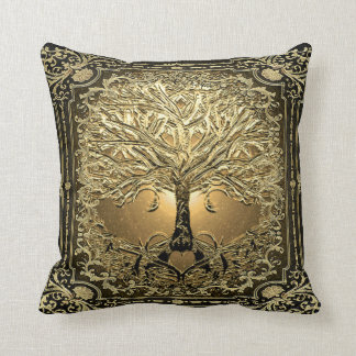 Gold Tree of Life Ancient Rustic Kussen