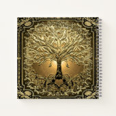 Gold Tree of Life Ancient Rustic Notitieboek (Achterkant)