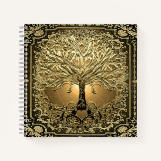 Gold Tree of Life Ancient Rustic Notitieboek