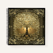 Gold Tree of Life Ancient Rustic Notitieboek (Voorkant)