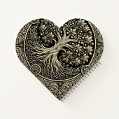 Gold Tree of Life Ancient Rustic  Notitieboek (Achterkant)