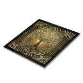 Gold Tree of Life Ancient Rustic Tegeltje (Zijkant)