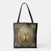 Gold Tree of Life Ancient Rustic Tote Bag (Achterkant)