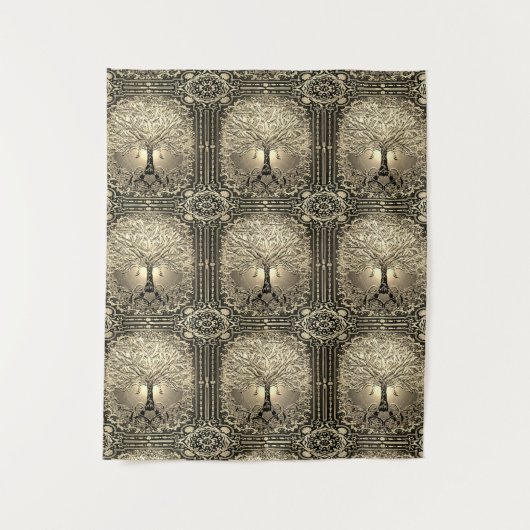 Gold Tree of Life Ancient Rustic Wandkleed (Voorkant)