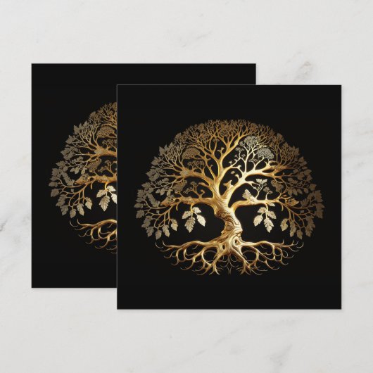 Gold Tree of Life Kaart (Voorkant / Achterkant)