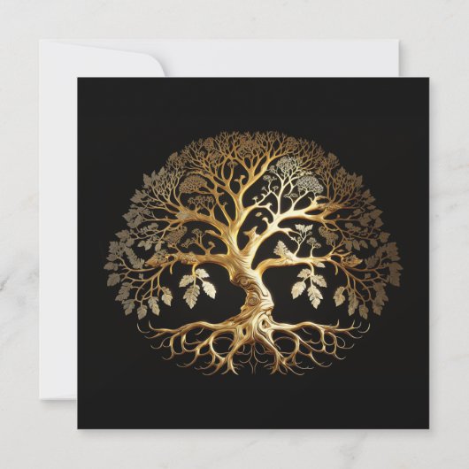 Gold Tree of Life Kaart (Achterkant)