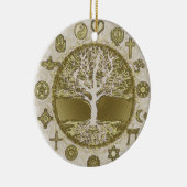 Gold Tree of Life Keramisch Ornament (Rechts)