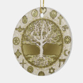Gold Tree of Life Keramisch Ornament (Links)