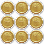 Gold Tree of Life Stickers Wax Seal-achtige Sticke (Voorkant)
