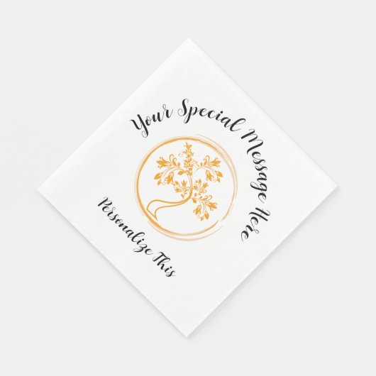Gold Tree of Life Survivor Party Napkins Servet (Hoek)