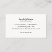 Gold Tree of Life Wellness Counseling Visitekaartje (Achterkant)