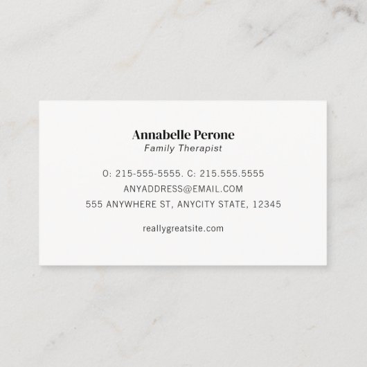 Gold Tree of Life Wellness Counseling Visitekaartje (Achterkant)