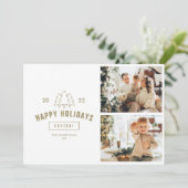 Gold Tree Prettige feestdagen reeks - Multifoto Feestdagenkaart (Staand voorkant)